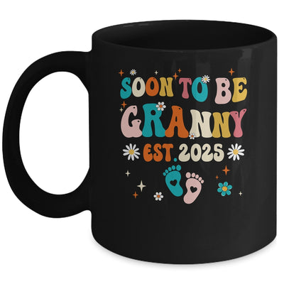 Soon To Be Granny Est 2025 Pregnancy Announcement Groovy Mug | teecentury