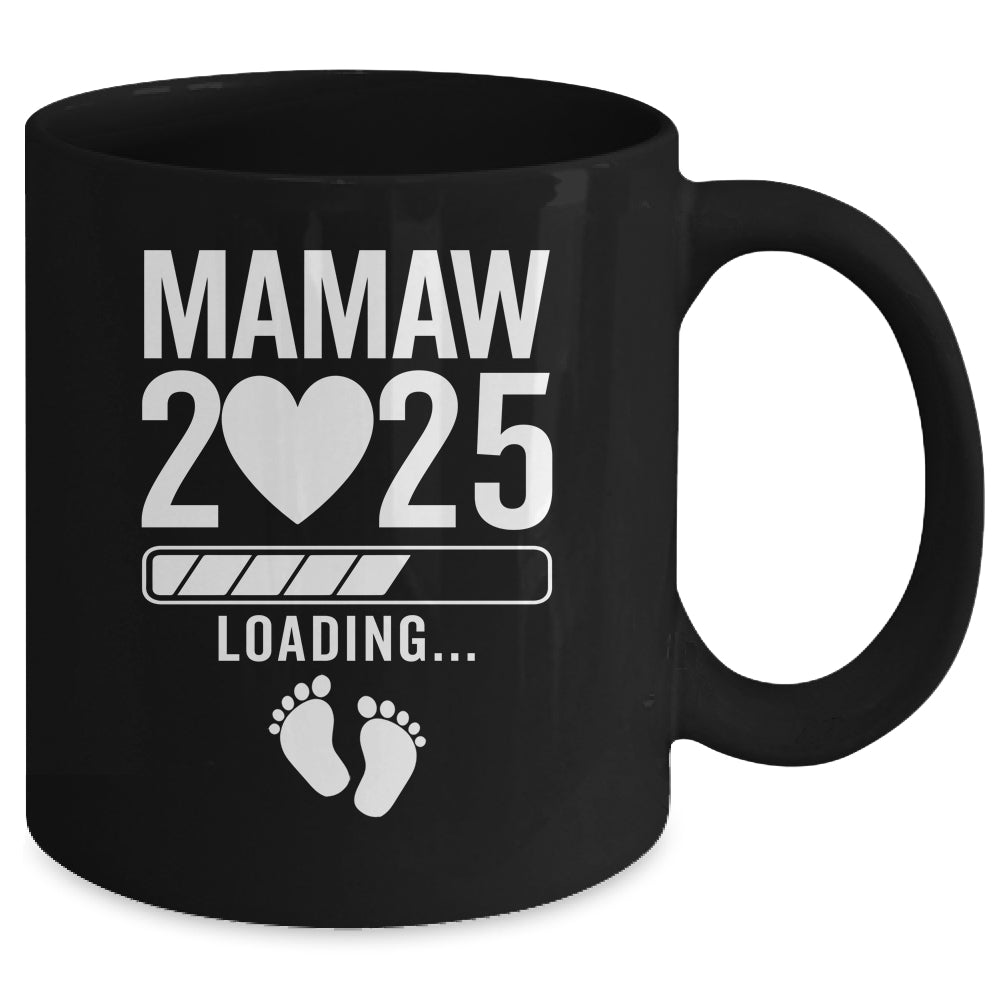 Soon To Be Mamaw 2025 Pregnancy Announcement Loading Mug | teecentury