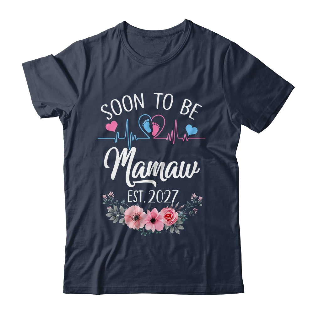 Soon To Be Mamaw 2027 First Time Pregnancy Announcement Shirt & Tank Top | teecentury