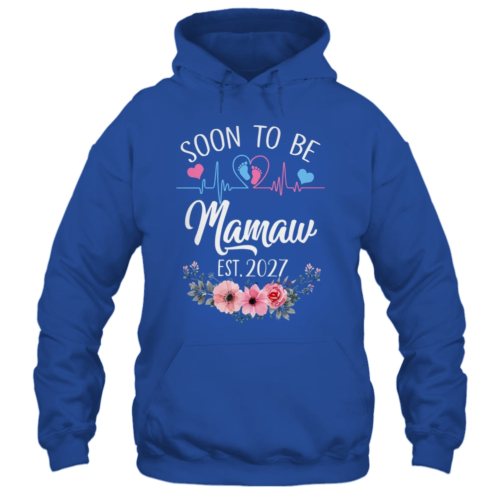 Soon To Be Mamaw 2027 First Time Pregnancy Announcement Shirt & Tank Top | teecentury