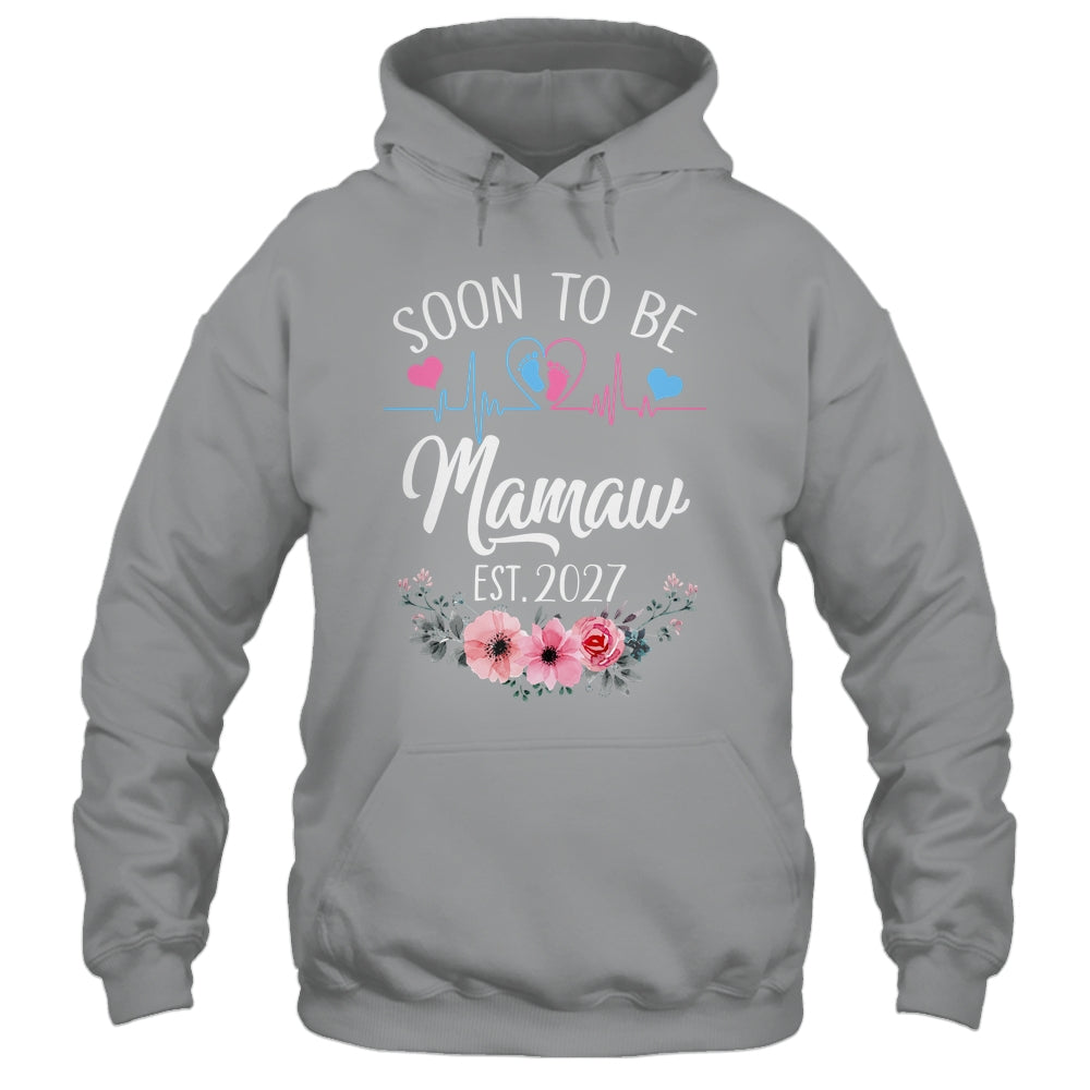 Soon To Be Mamaw 2027 First Time Pregnancy Announcement Shirt & Tank Top | teecentury