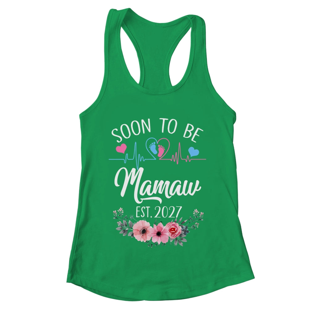 Soon To Be Mamaw 2027 First Time Pregnancy Announcement Shirt & Tank Top | teecentury
