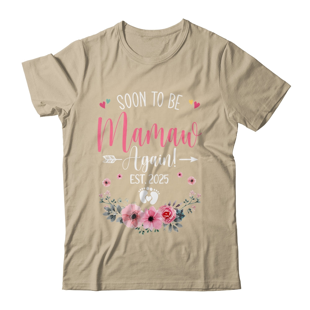 Soon To Be Mamaw Again Est 2025 Mothers Day Shirt & Tank Top | teecentury