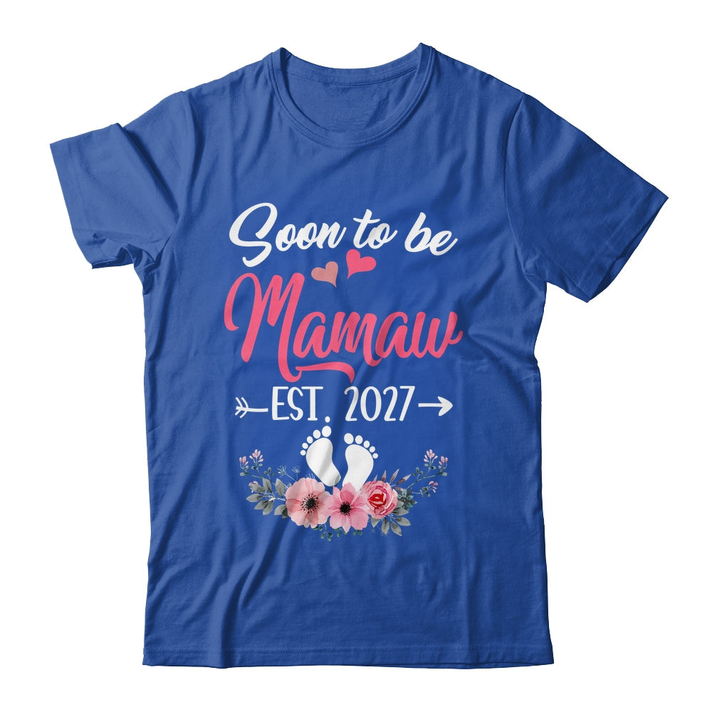 Soon To Be Mamaw Est 2027 Mothers Day First Time Mamaw Shirt & Tank Top | teecentury