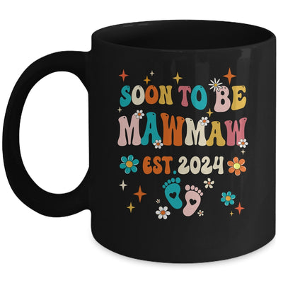 Soon To Be Mawmaw Est 2024 Pregnancy Announcement Groovy Mug | teecentury