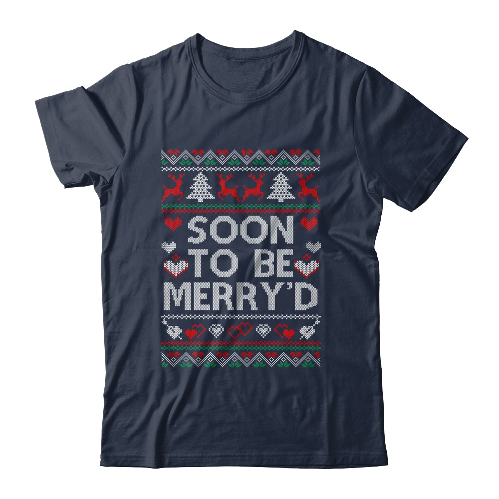 Soon To Be Merry'd Engaged Couples Matching Ugly Christmas Shirt & Sweatshirt | teecentury