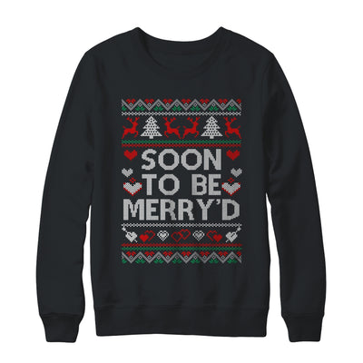 Soon To Be Merry'd Engaged Couples Matching Ugly Christmas Shirt & Sweatshirt | teecentury