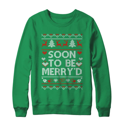 Soon To Be Merry'd Engaged Couples Matching Ugly Christmas Shirt & Sweatshirt | teecentury