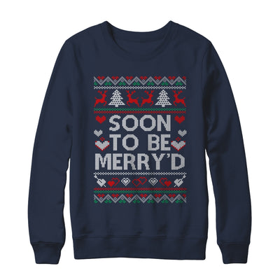 Soon To Be Merry'd Engaged Couples Matching Ugly Christmas Shirt & Sweatshirt | teecentury