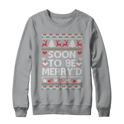 Soon To Be Merry'd Engaged Couples Matching Ugly Christmas Shirt & Sweatshirt | teecentury