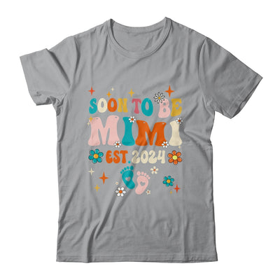 Soon To Be Mimi Est 2024 Pregnancy Announcement Groovy Shirt & Tank Top | teecentury