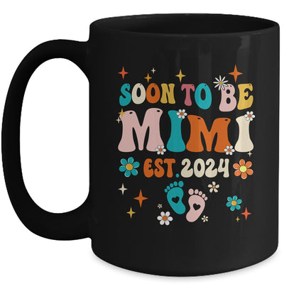 Soon To Be Mimi Est 2024 Pregnancy Announcement Groovy Mug | teecentury