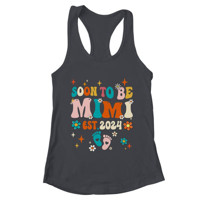 Soon To Be Mimi Est 2024 Pregnancy Announcement Groovy Shirt & Tank Top | teecentury