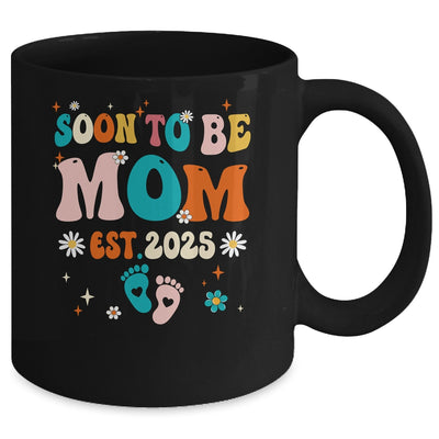 Soon To Be Mom Est 2025 Pregnancy Announcement Groovy Mug | teecentury