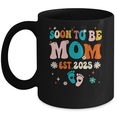 Soon To Be Mom Est 2025 Pregnancy Announcement Groovy Mug | teecentury