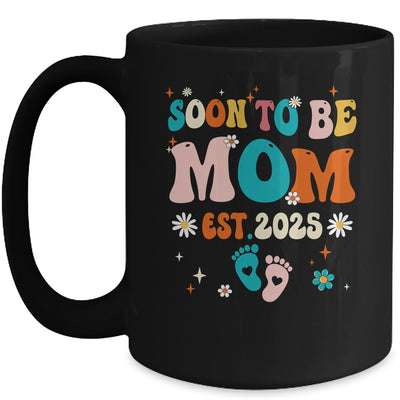 Soon To Be Mom Est 2025 Pregnancy Announcement Groovy Mug | teecentury