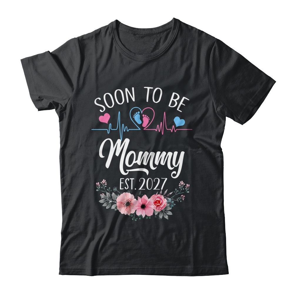 Soon To Be Mommy 2027 First Time Pregnancy Announcement Shirt & Tank Top | teecentury