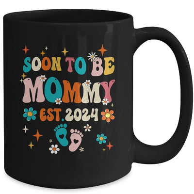 Soon To Be Mommy Est 2024 Pregnancy Announcement Groovy Mug | teecentury