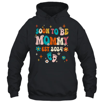 Soon To Be Mommy Est 2024 Pregnancy Announcement Groovy Shirt & Tank Top | teecentury