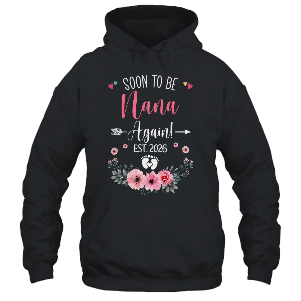 Soon To Be Nana Again Est 2026 Mothers Day Shirt & Tank Top | teecentury