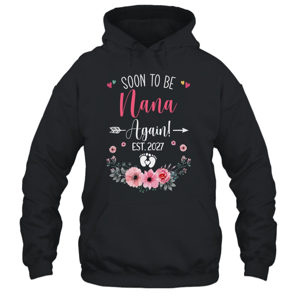 Soon To Be Nana Again Est 2027 Mothers Day Shirt & Tank Top | teecentury