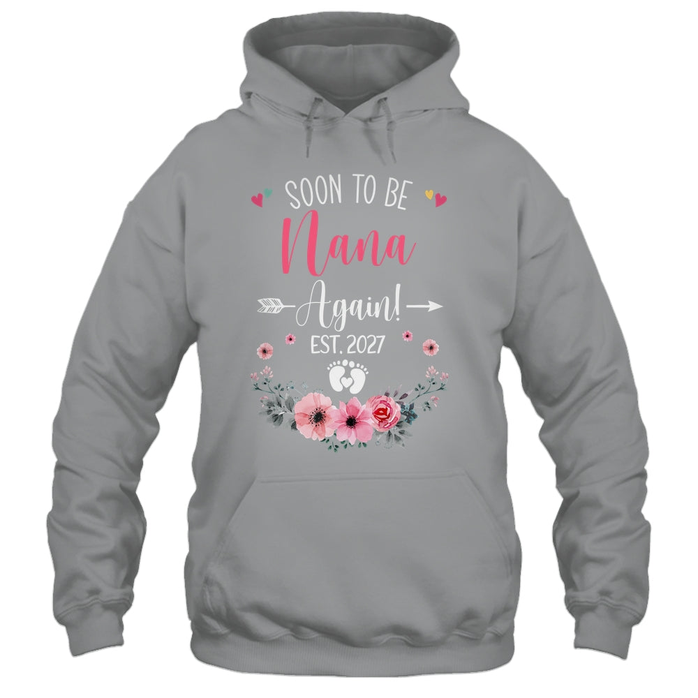 Soon To Be Nana Again Est 2027 Mothers Day Shirt & Tank Top | teecentury