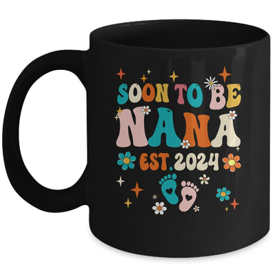 Soon To Be Nana Est 2024 Pregnancy Announcement Groovy Mug | teecentury