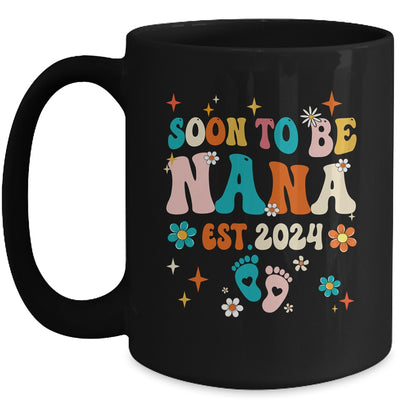 Soon To Be Nana Est 2024 Pregnancy Announcement Groovy Mug | teecentury