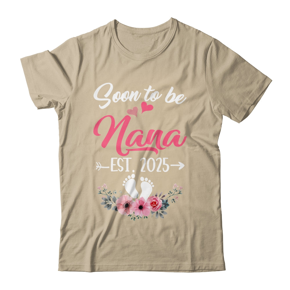 Soon To Be Nana Est 2025 Mothers Day First Time Nana Shirt & Tank Top | teecentury