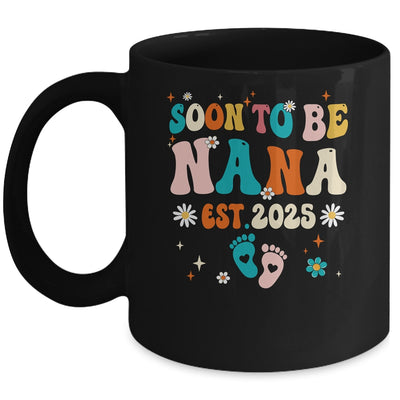 Soon To Be Nana Est 2025 Pregnancy Announcement Groovy Mug | teecentury
