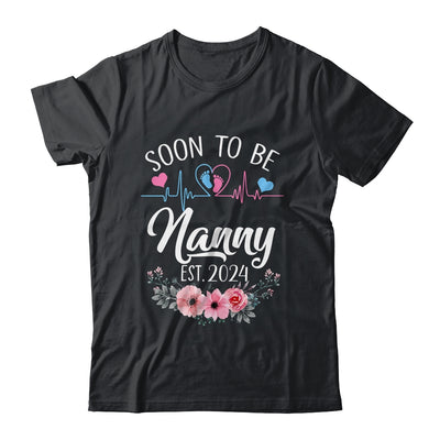Soon To Be Nanny 2024 First Time Pregnancy Announcement Shirt & Tank Top | teecentury