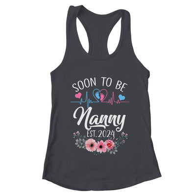 Soon To Be Nanny 2024 First Time Pregnancy Announcement Shirt & Tank Top | teecentury