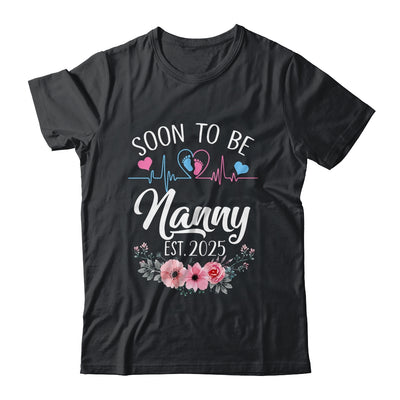 Soon To Be Nanny 2025 First Time Pregnancy Announcement Shirt & Tank Top | teecentury