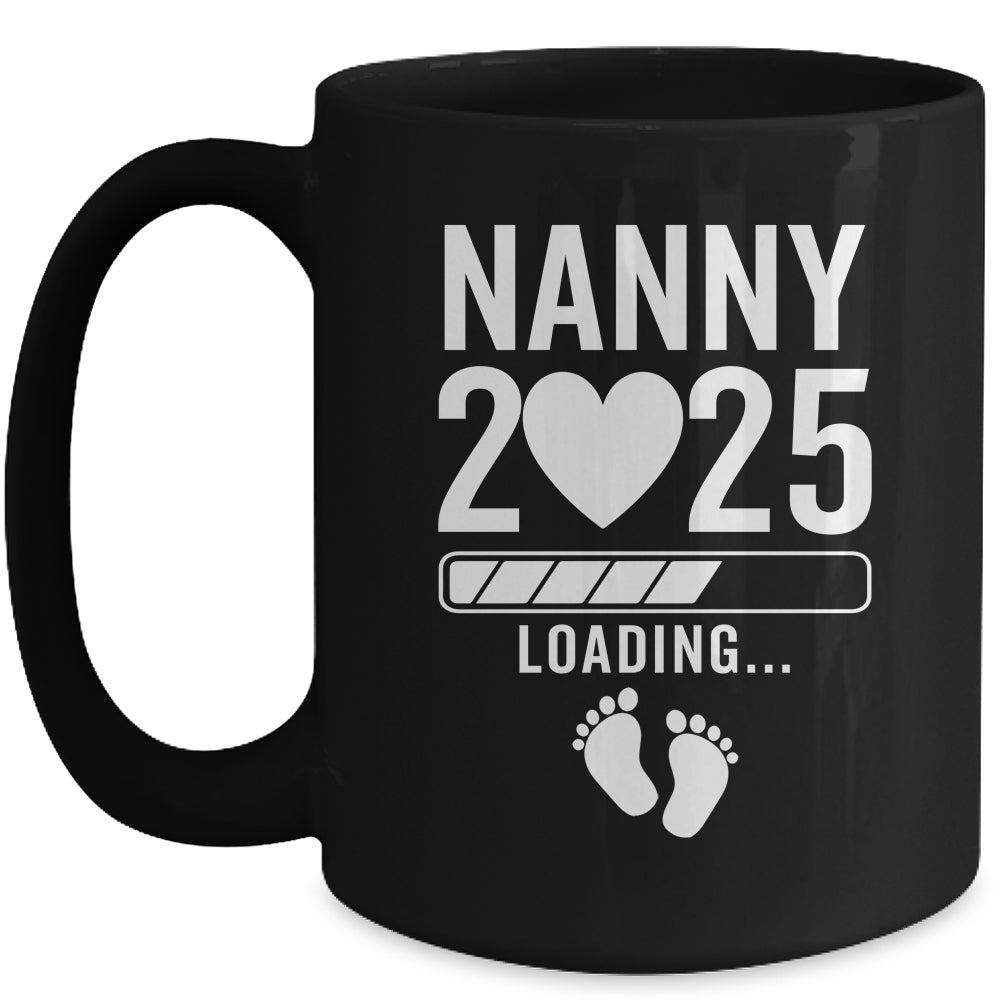 Soon To Be Nanny 2025 Pregnancy Announcement Loading Mug | teecentury