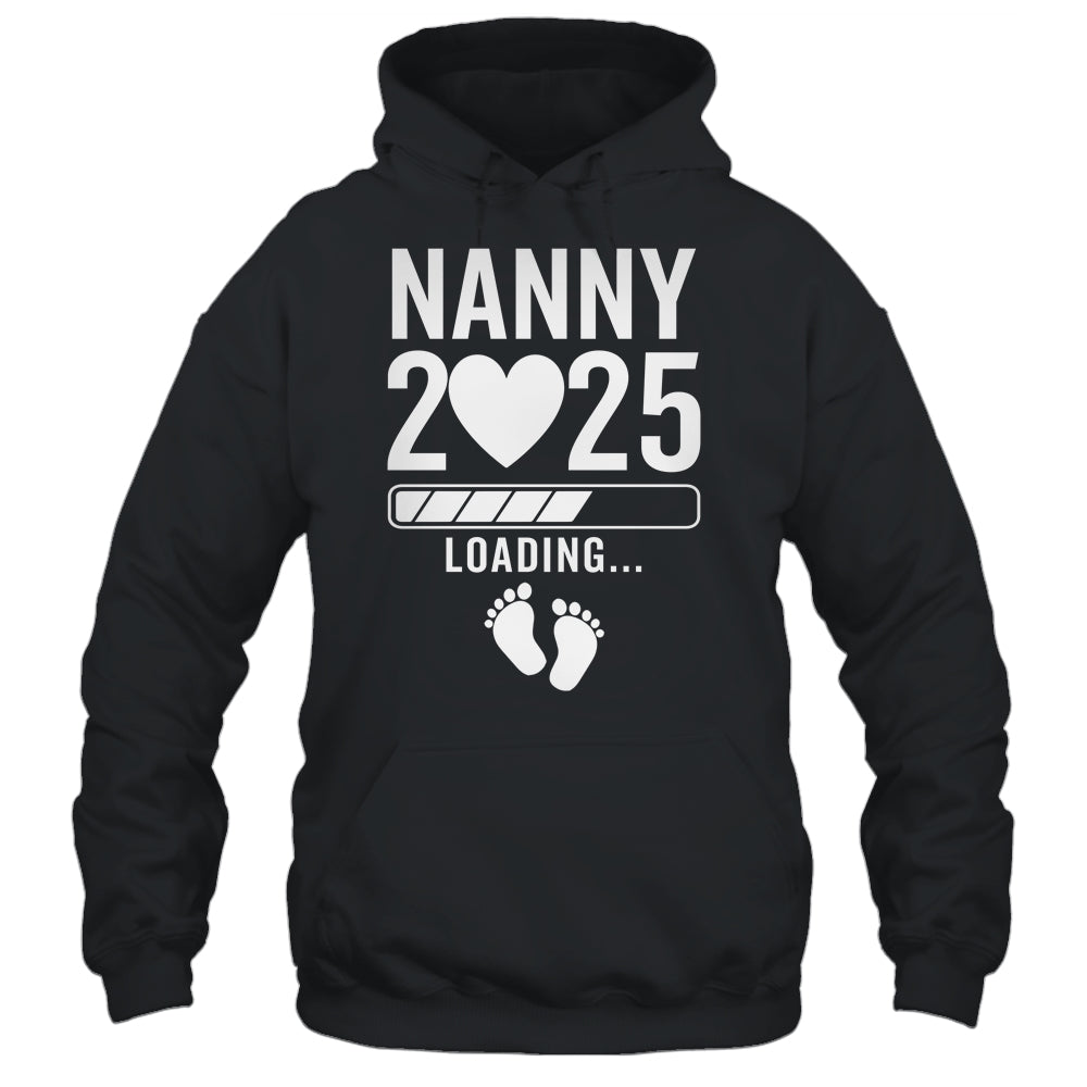 Soon To Be Nanny 2025 Pregnancy Announcement Loading Shirt & Tank Top | teecentury