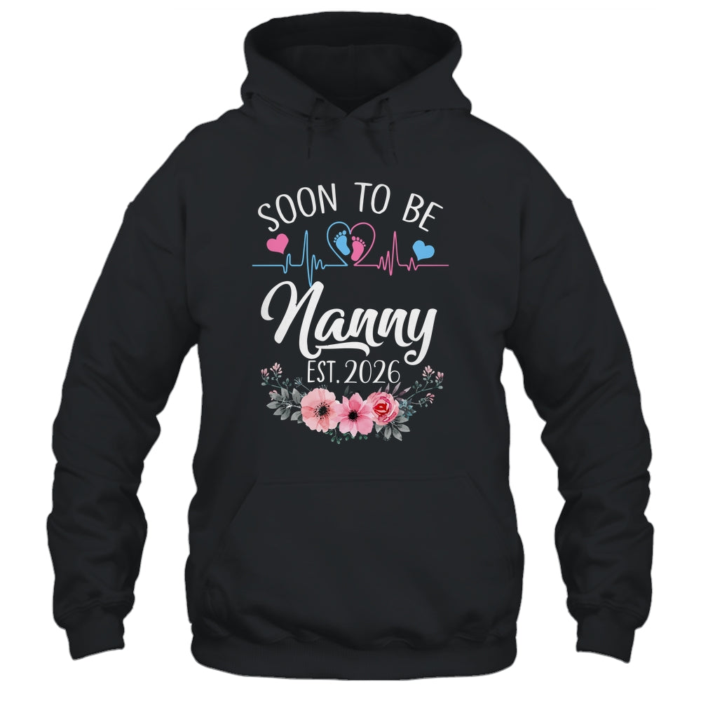 Soon To Be Nanny 2026 First Time Pregnancy Announcement Shirt & Tank Top | teecentury