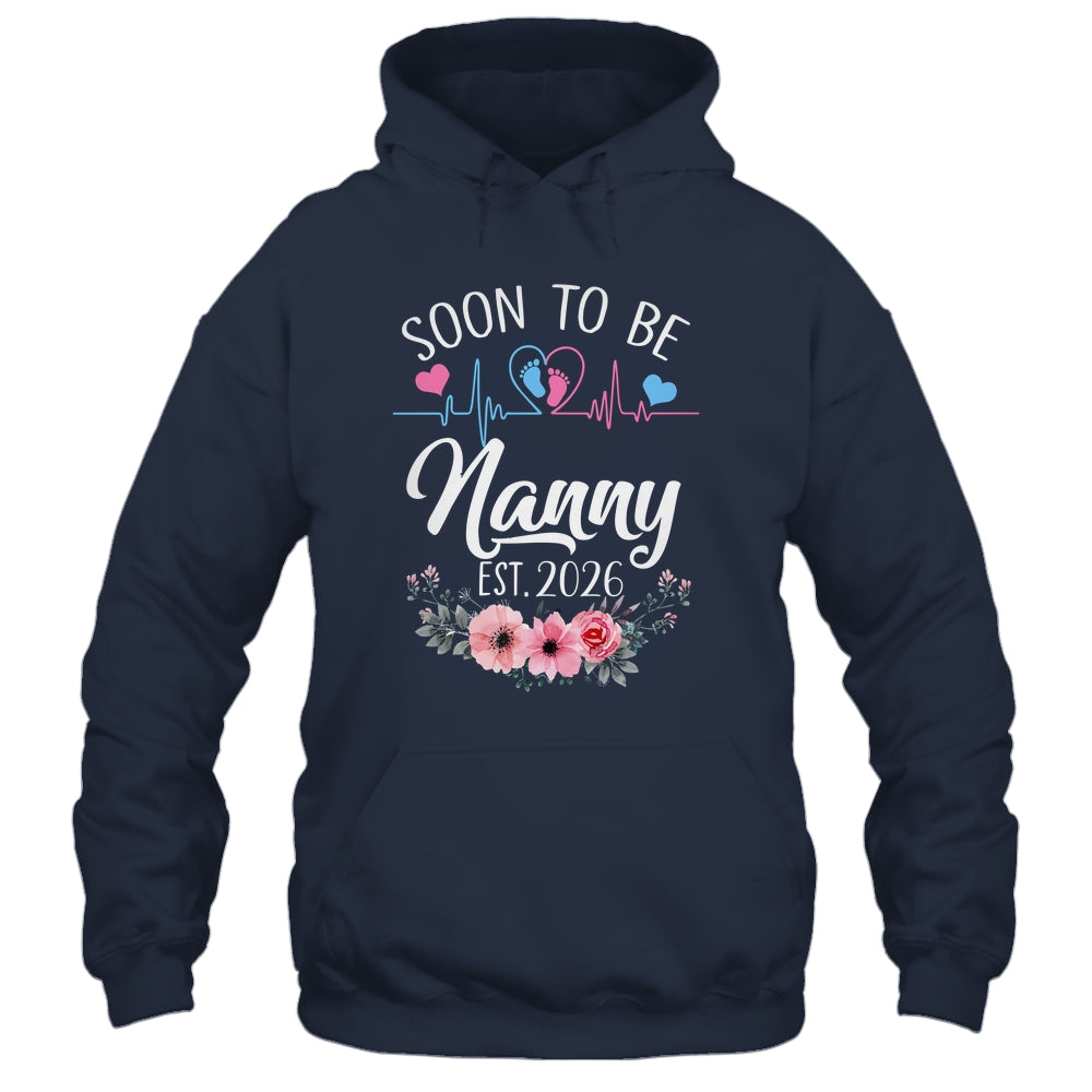 Soon To Be Nanny 2026 First Time Pregnancy Announcement Shirt & Tank Top | teecentury