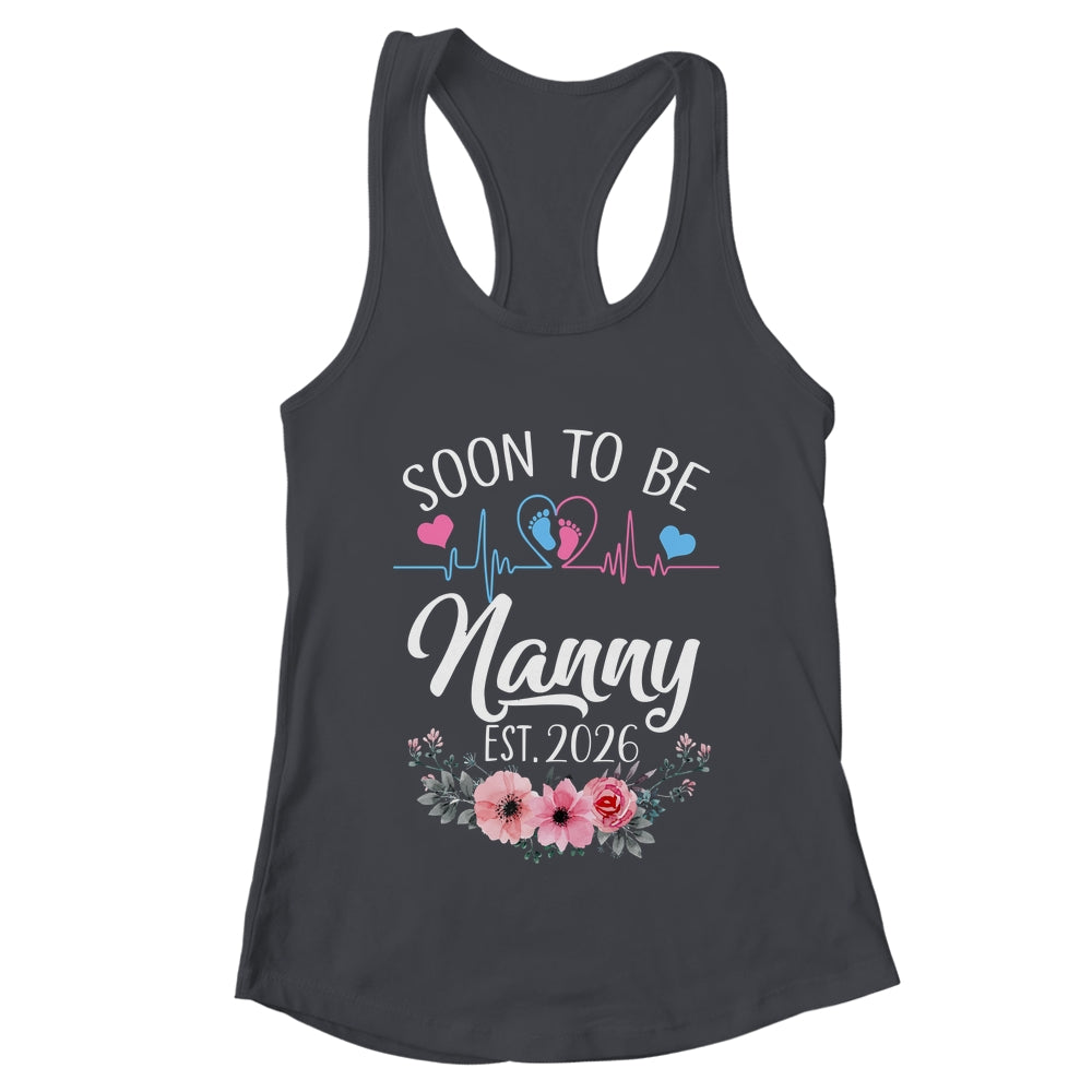 Soon To Be Nanny 2026 First Time Pregnancy Announcement Shirt & Tank Top | teecentury