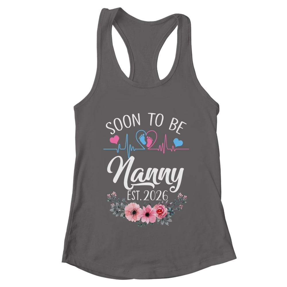 Soon To Be Nanny 2026 First Time Pregnancy Announcement Shirt & Tank Top | teecentury