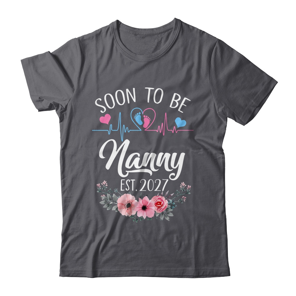 Soon To Be Nanny 2027 First Time Pregnancy Announcement Shirt & Tank Top | teecentury