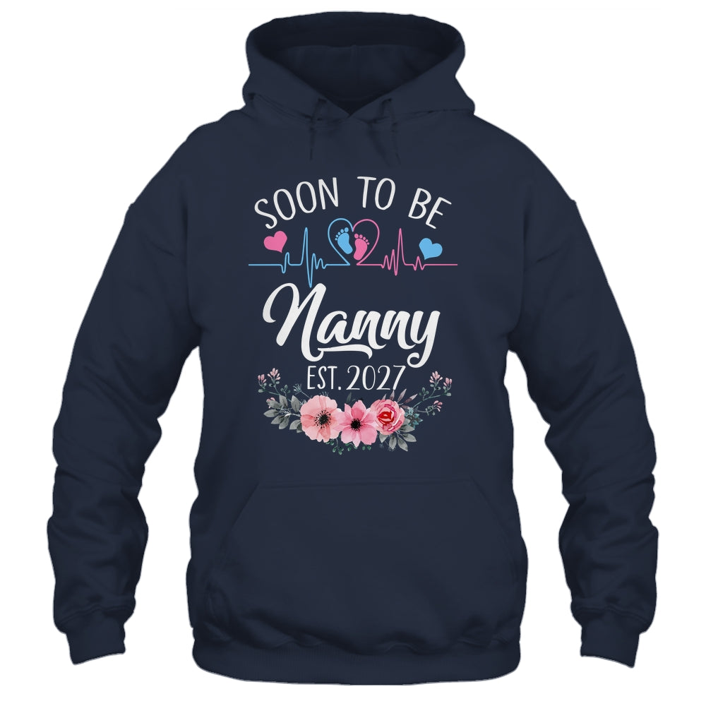 Soon To Be Nanny 2027 First Time Pregnancy Announcement Shirt & Tank Top | teecentury