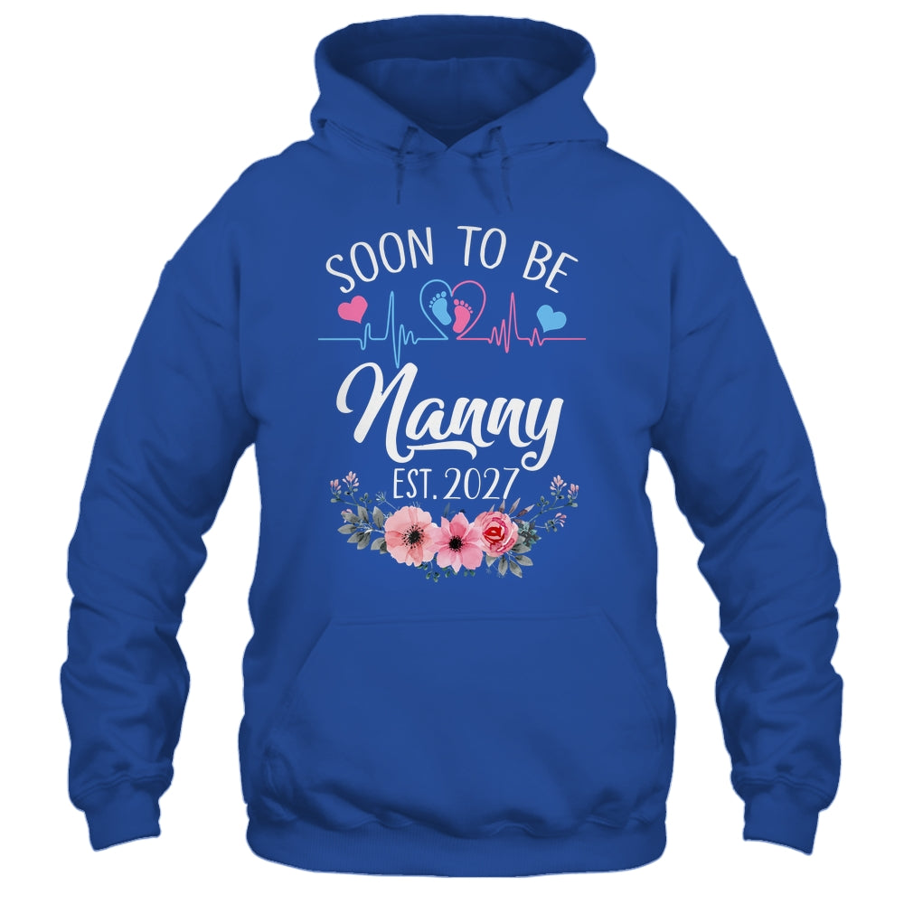 Soon To Be Nanny 2027 First Time Pregnancy Announcement Shirt & Tank Top | teecentury