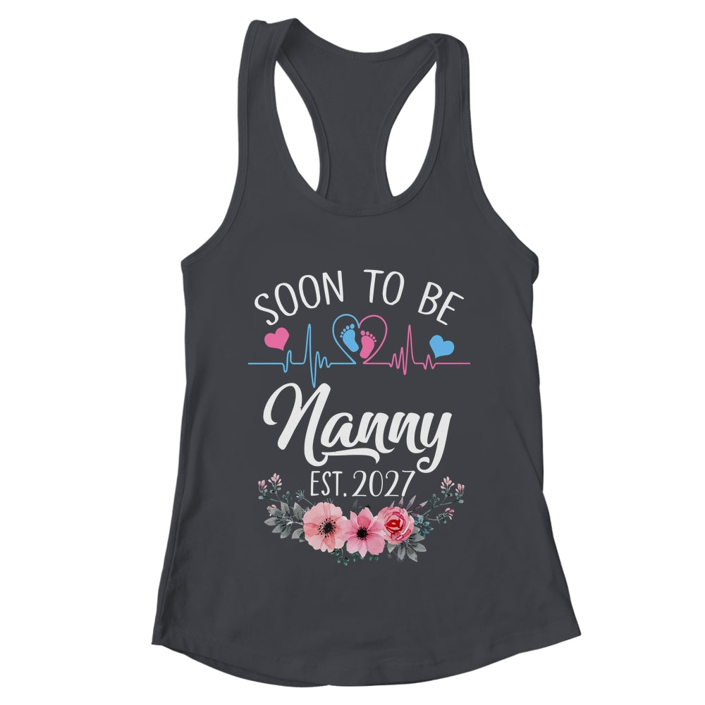 Soon To Be Nanny 2027 First Time Pregnancy Announcement Shirt & Tank Top | teecentury