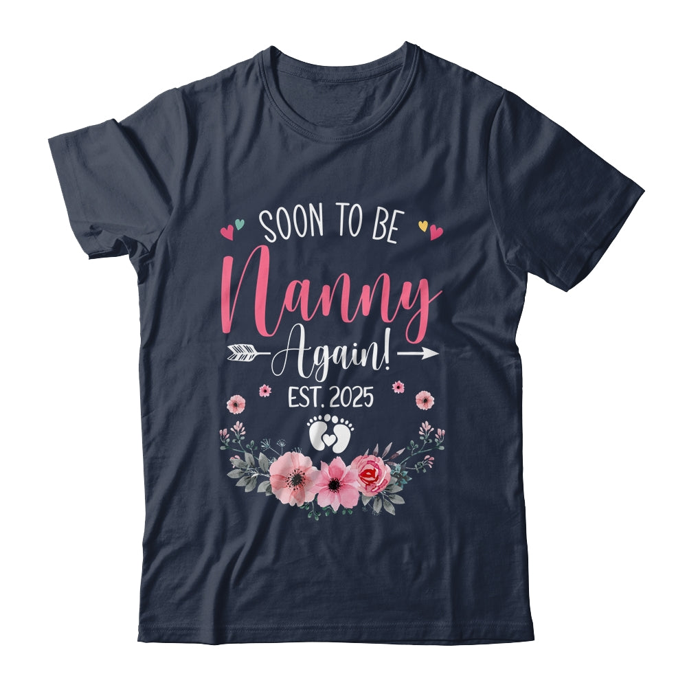 Soon To Be Nanny Again Est 2025 Mothers Day Shirt & Tank Top | teecentury