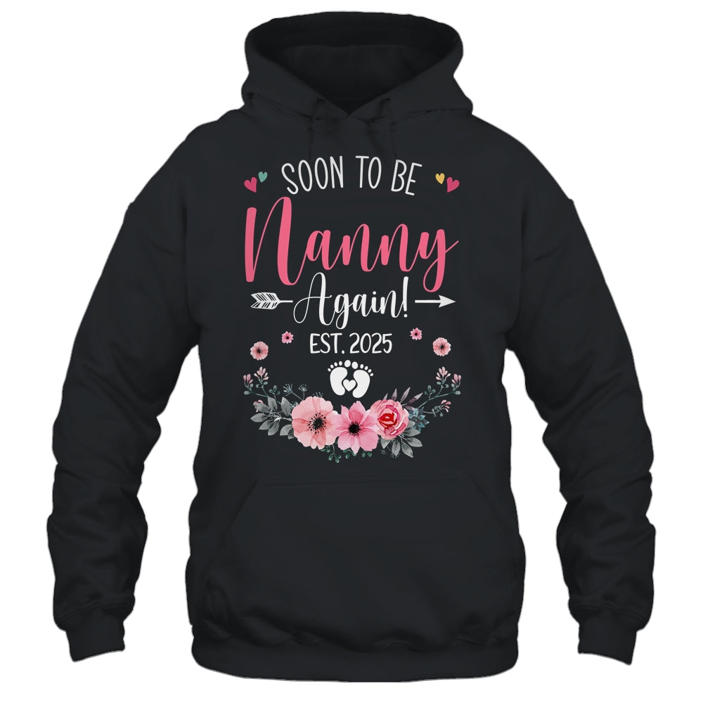 Soon To Be Nanny Again Est 2025 Mothers Day Shirt & Tank Top | teecentury