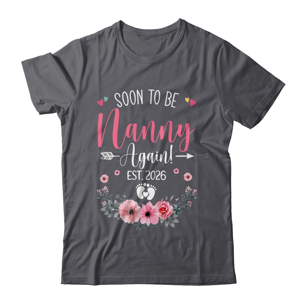 Soon To Be Nanny Again Est 2026 Mothers Day Shirt & Tank Top | teecentury