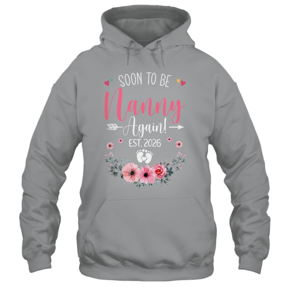 Soon To Be Nanny Again Est 2026 Mothers Day Shirt & Tank Top | teecentury