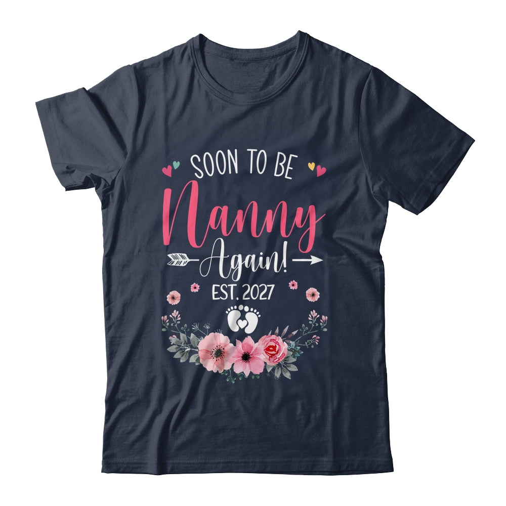 Soon To Be Nanny Again Est 2027 Mothers Day Shirt & Tank Top | teecentury