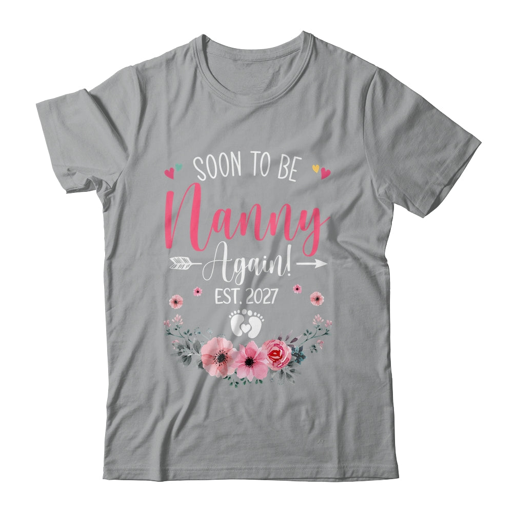 Soon To Be Nanny Again Est 2027 Mothers Day Shirt & Tank Top | teecentury