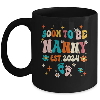 Soon To Be Nanny Est 2024 Pregnancy Announcement Groovy Mug | teecentury